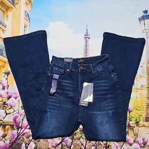 Special One Los Angeles High Waist Dark Blue Flare Jeans Size 11 New